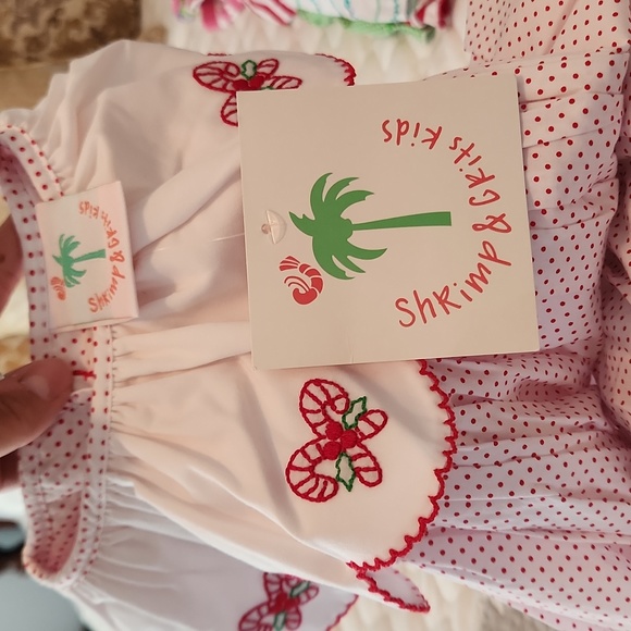 Shrimp & Grits Kids Christmas dresses, size 2T (NWOT) and 4T (NWT). - Picture 2 of 2